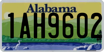 AL license plate 1AH9602