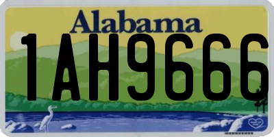 AL license plate 1AH9666