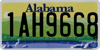 AL license plate 1AH9668