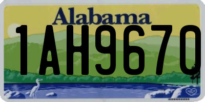 AL license plate 1AH9670