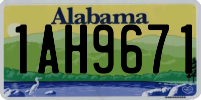 AL license plate 1AH9671