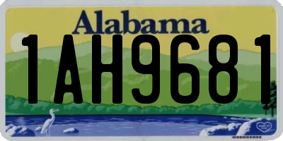AL license plate 1AH9681