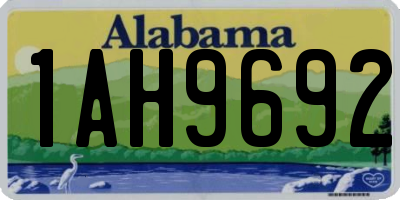 AL license plate 1AH9692