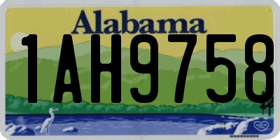 AL license plate 1AH9758