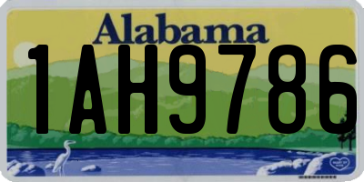 AL license plate 1AH9786