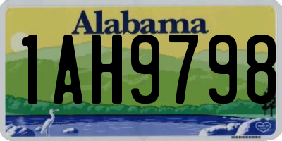 AL license plate 1AH9798