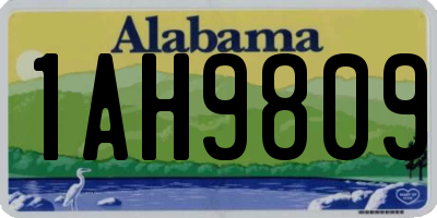 AL license plate 1AH9809
