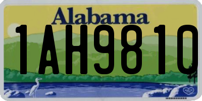 AL license plate 1AH9810