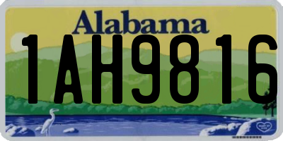 AL license plate 1AH9816