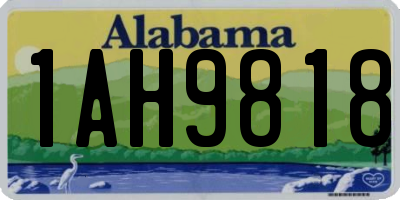 AL license plate 1AH9818