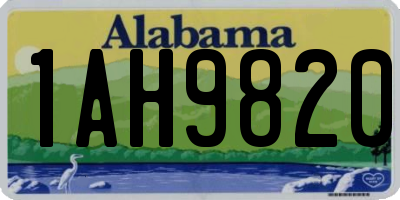 AL license plate 1AH9820