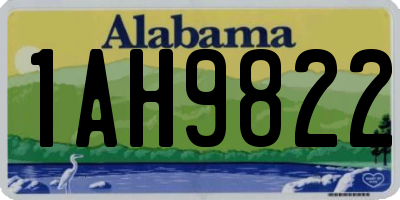AL license plate 1AH9822