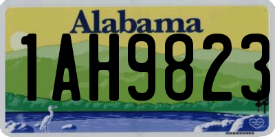 AL license plate 1AH9823
