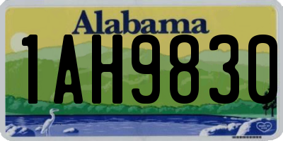 AL license plate 1AH9830