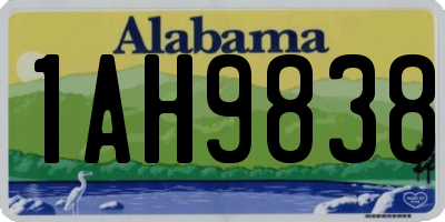 AL license plate 1AH9838
