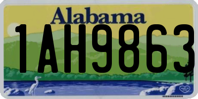 AL license plate 1AH9863