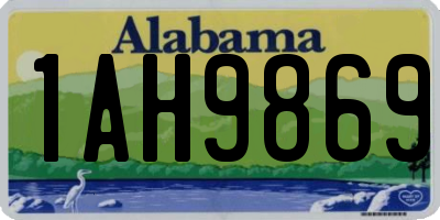 AL license plate 1AH9869