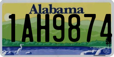 AL license plate 1AH9874