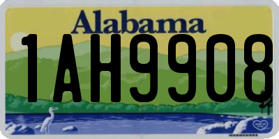 AL license plate 1AH9908