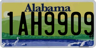 AL license plate 1AH9909