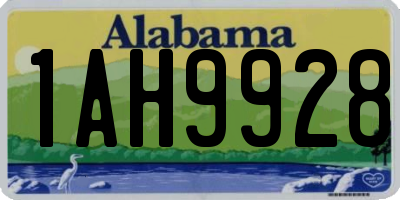 AL license plate 1AH9928