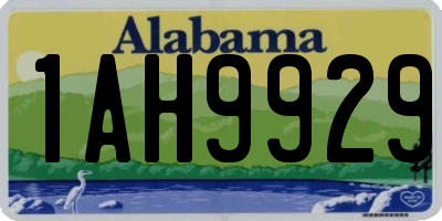 AL license plate 1AH9929