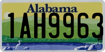 AL license plate 1AH9963