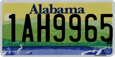 AL license plate 1AH9965