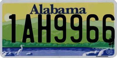 AL license plate 1AH9966