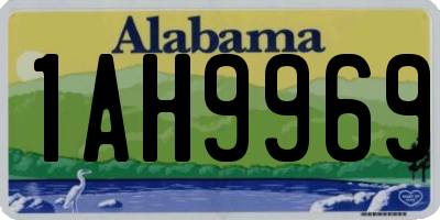 AL license plate 1AH9969