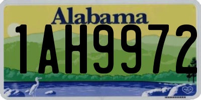 AL license plate 1AH9972