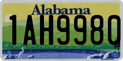 AL license plate 1AH9980