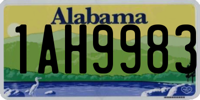 AL license plate 1AH9983