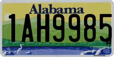 AL license plate 1AH9985