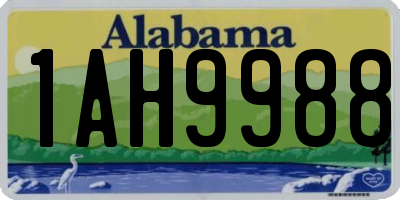 AL license plate 1AH9988
