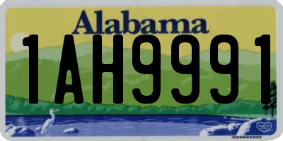 AL license plate 1AH9991