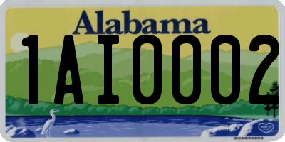 AL license plate 1AI0002