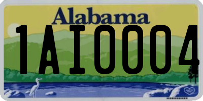 AL license plate 1AI0004