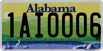 AL license plate 1AI0006