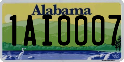 AL license plate 1AI0007