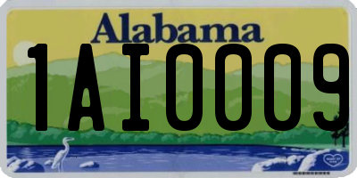 AL license plate 1AI0009