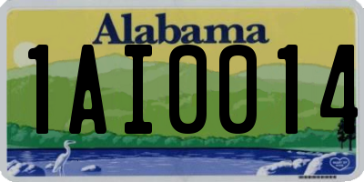 AL license plate 1AI0014