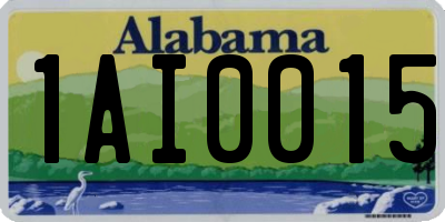 AL license plate 1AI0015