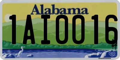 AL license plate 1AI0016