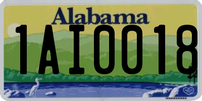 AL license plate 1AI0018