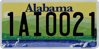 AL license plate 1AI0021