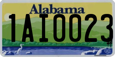 AL license plate 1AI0023