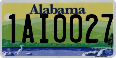 AL license plate 1AI0027