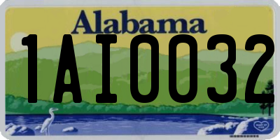AL license plate 1AI0032