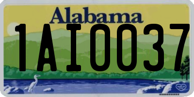 AL license plate 1AI0037
